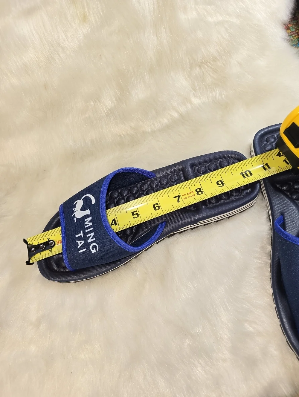 Ming Tai Men's & Women's Navy Blue Slide Sandals